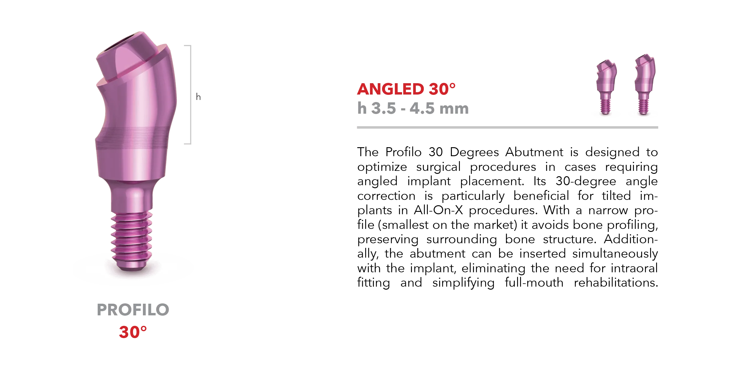 Profilo abutment - Angled 30°