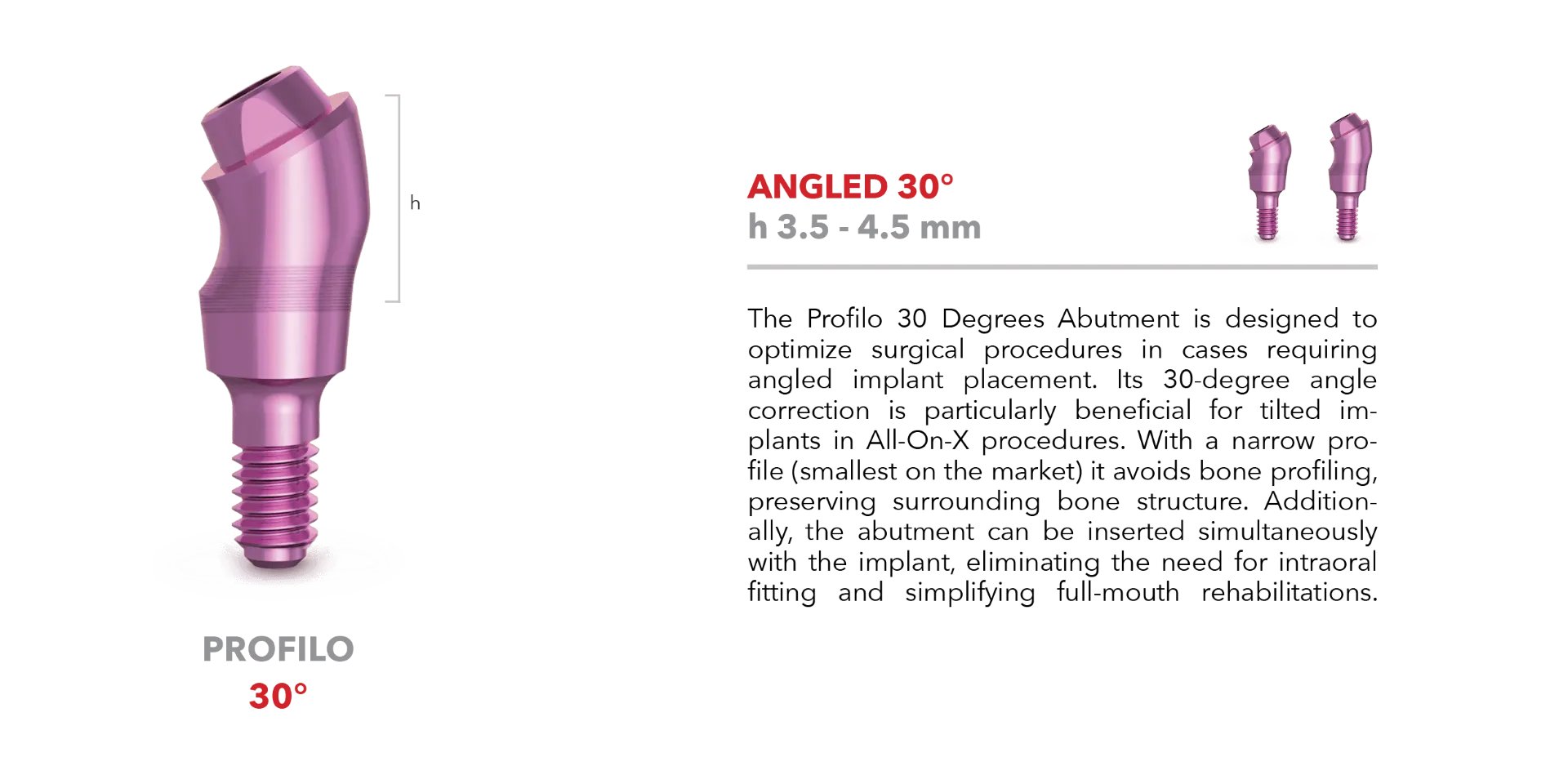 Profilo abutment - Angled 30°