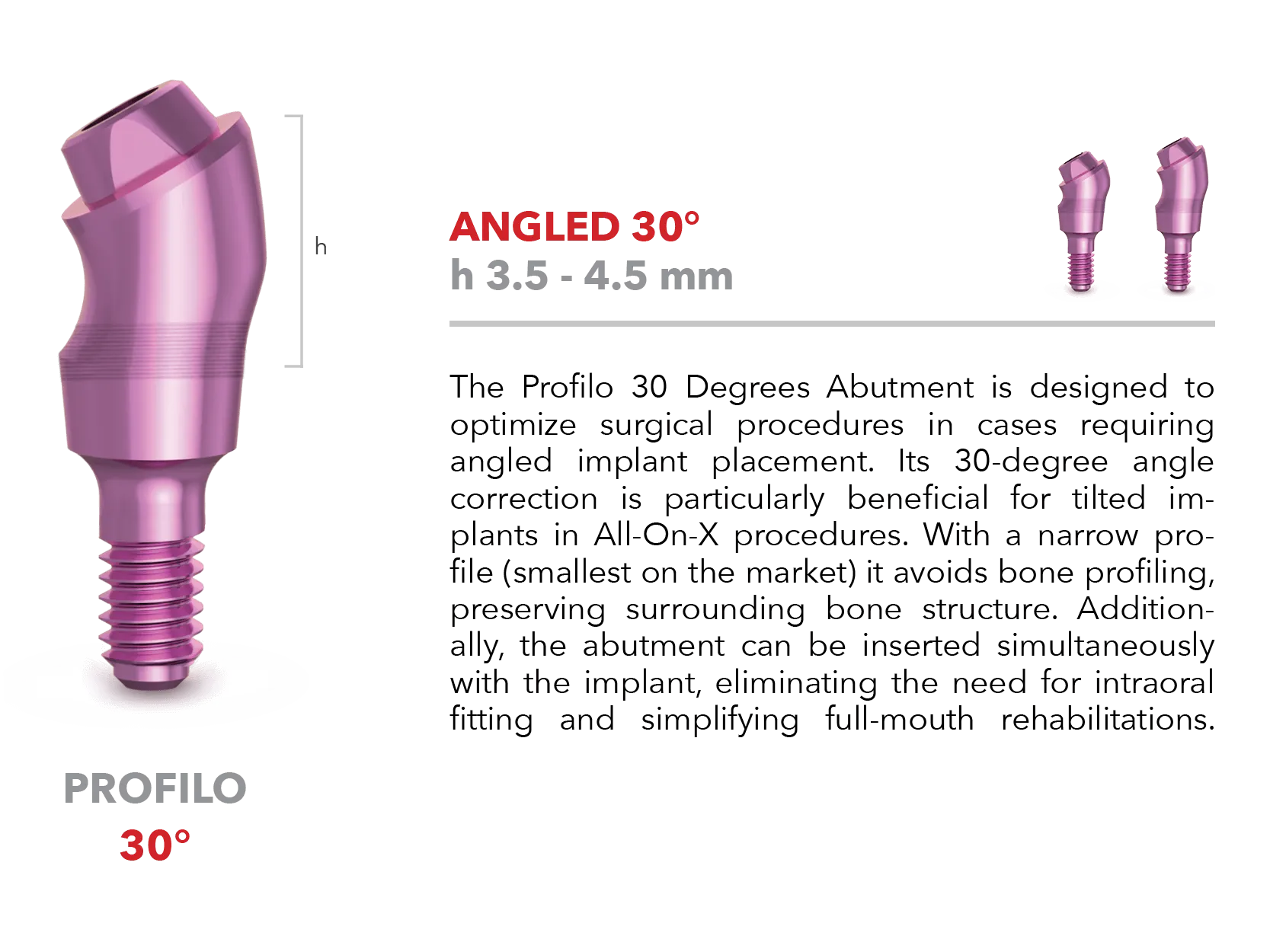 Profilo abutment - Angled 30°