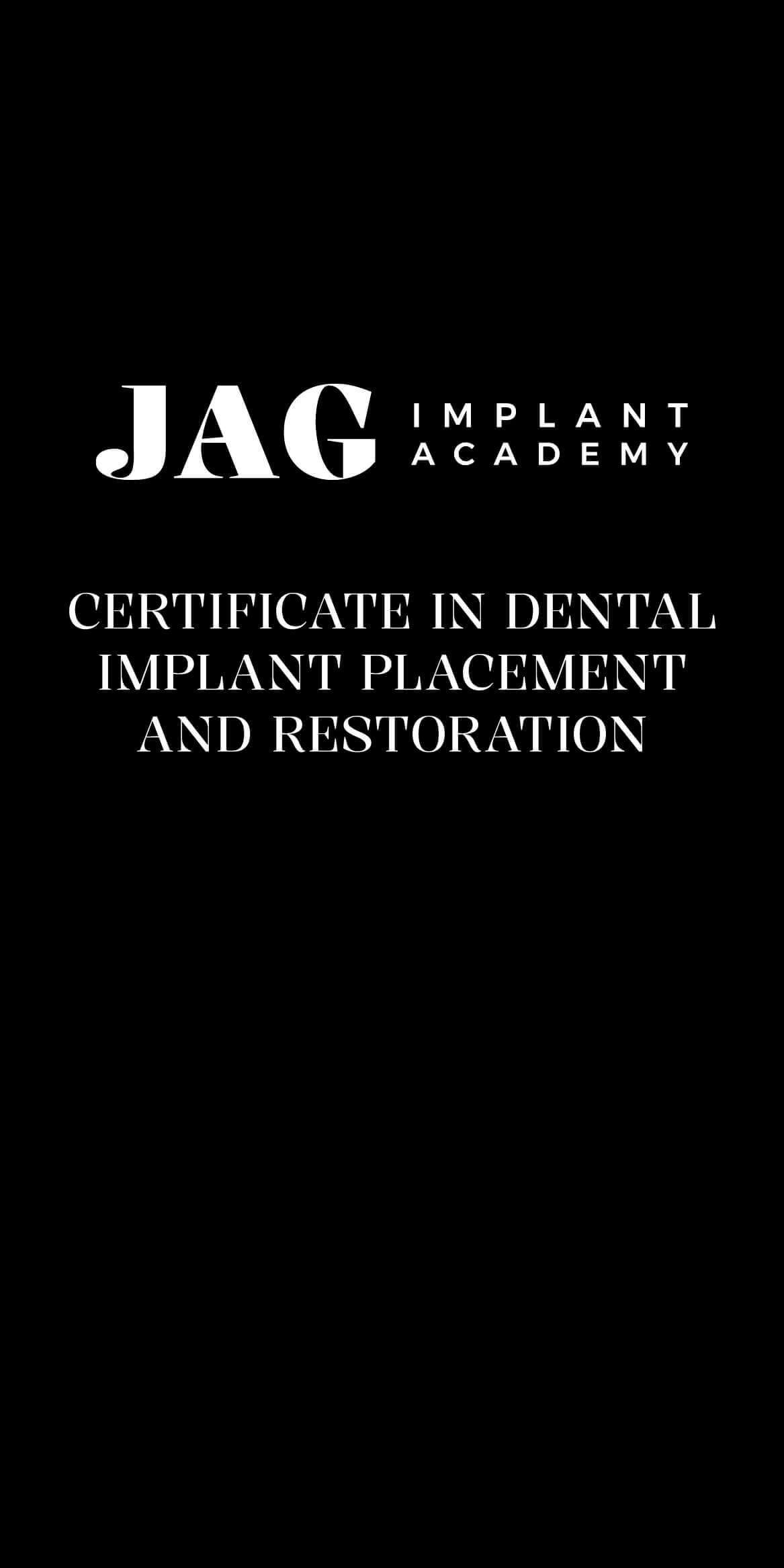JAG Implant Academy 2026