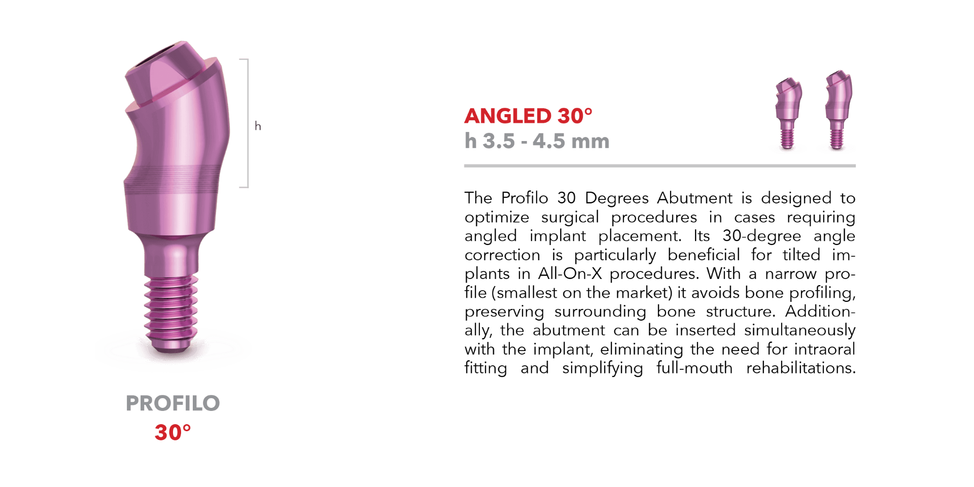 Profilo abutment - Angled 30°