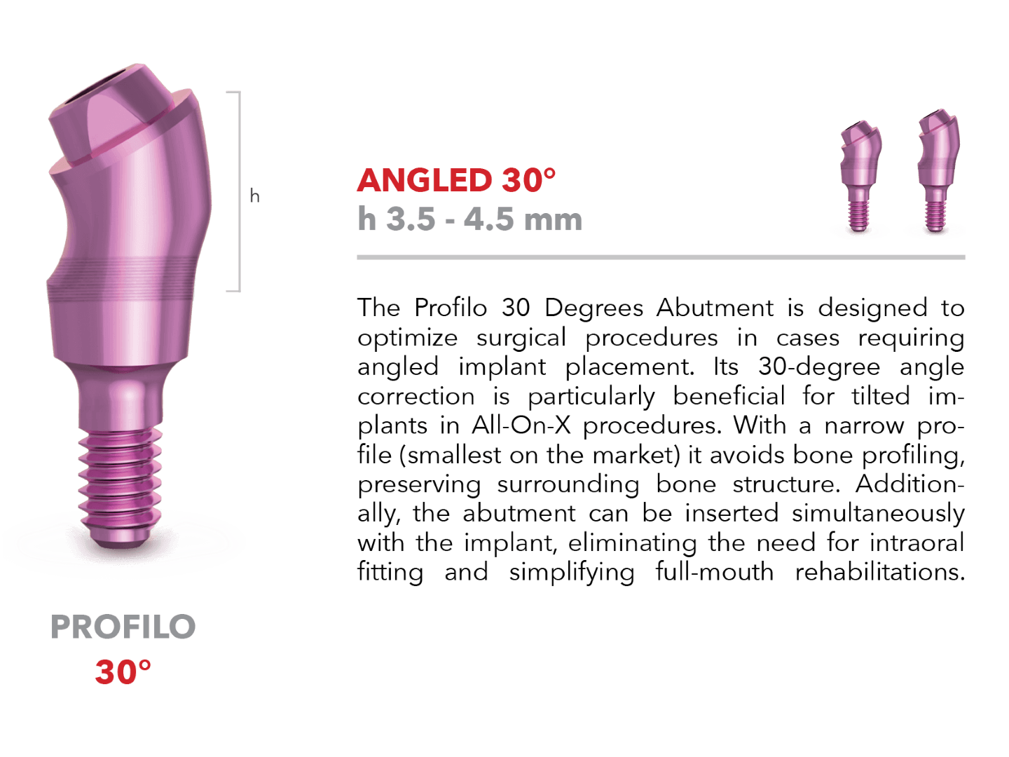 Profilo abutment - Angled 30°